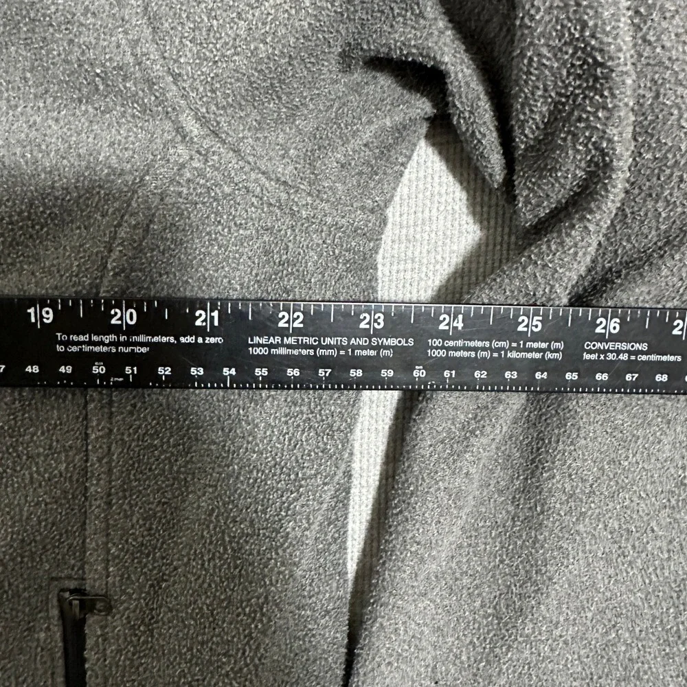 The North Face Mens Full Zip Fleece Jacket Gray Mock Neck‎ Size L Large